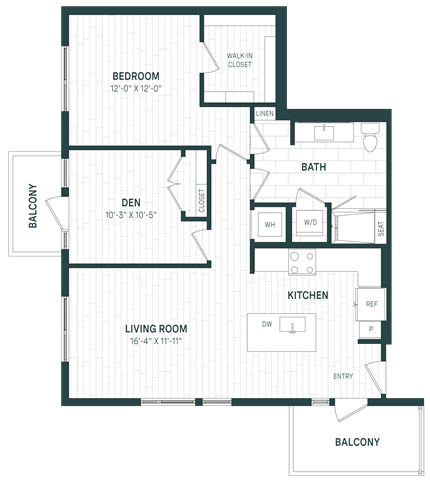 Floor Plan Image of Apartment Apt 836