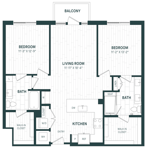 Floor Plan Image of Apartment Apt 420