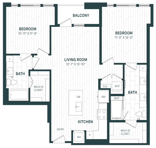 Floor Plan Image of Apartment Apt 637