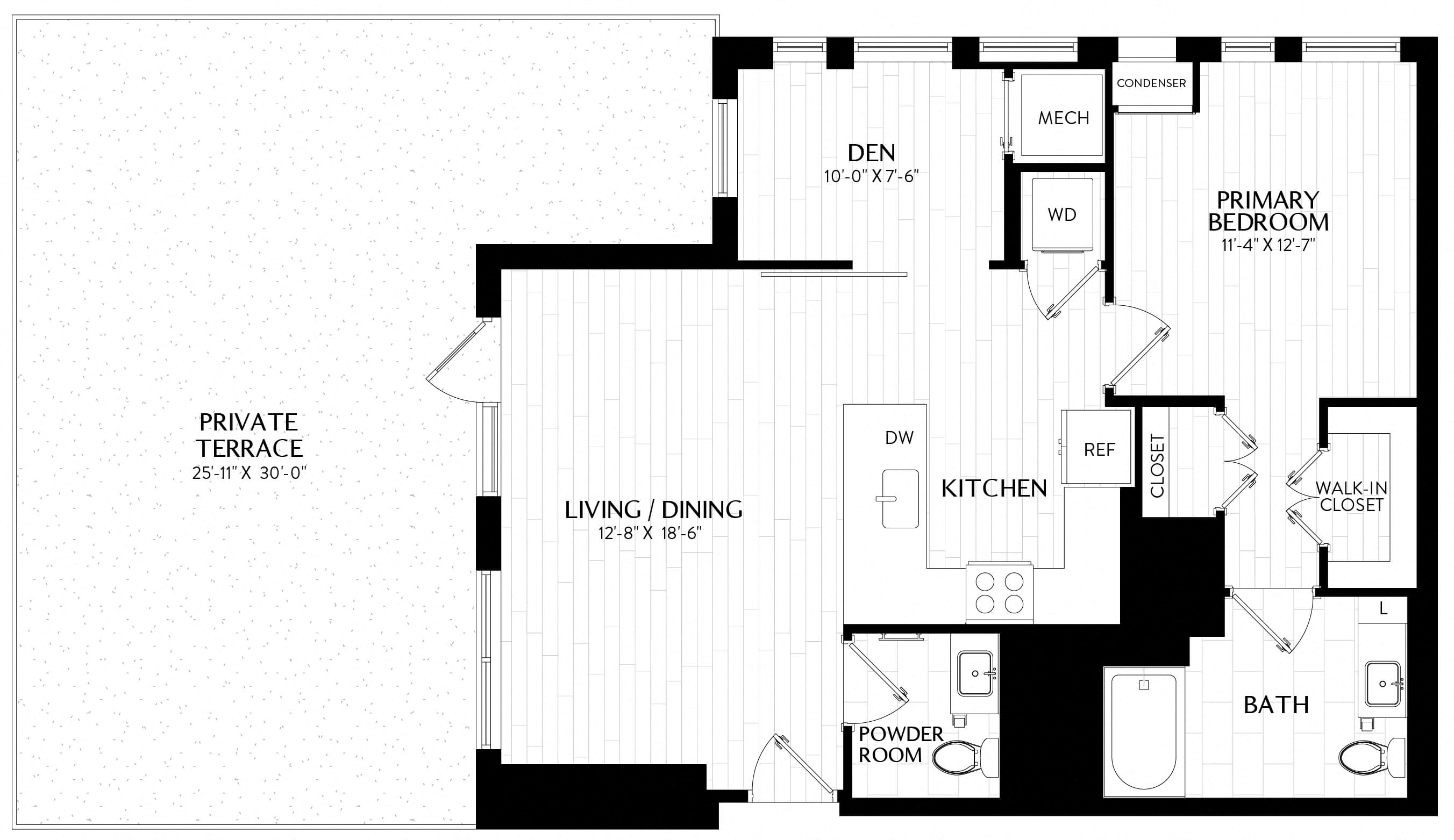 Floor Plan Image of Apartment Apt 1015