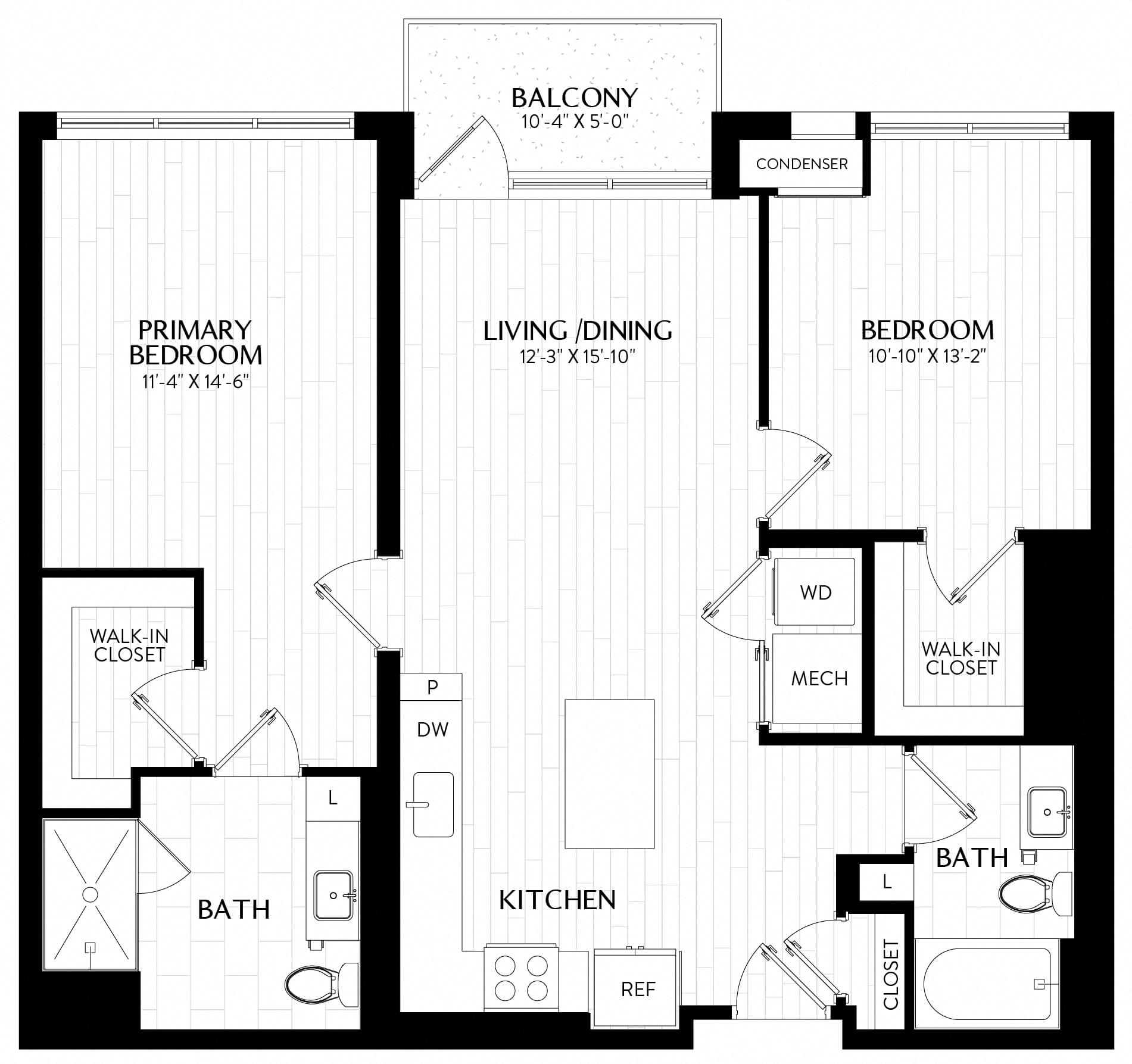 Floor Plan Image of Apartment Apt 0233