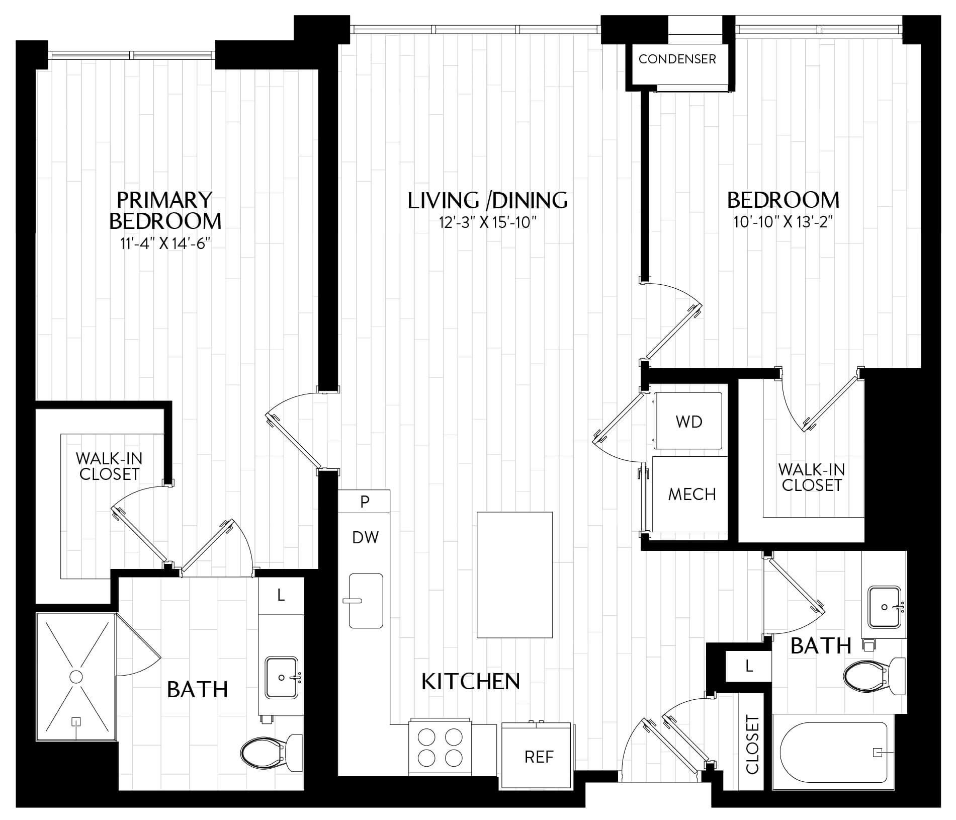 Floor Plan Image of Apartment Apt 0134