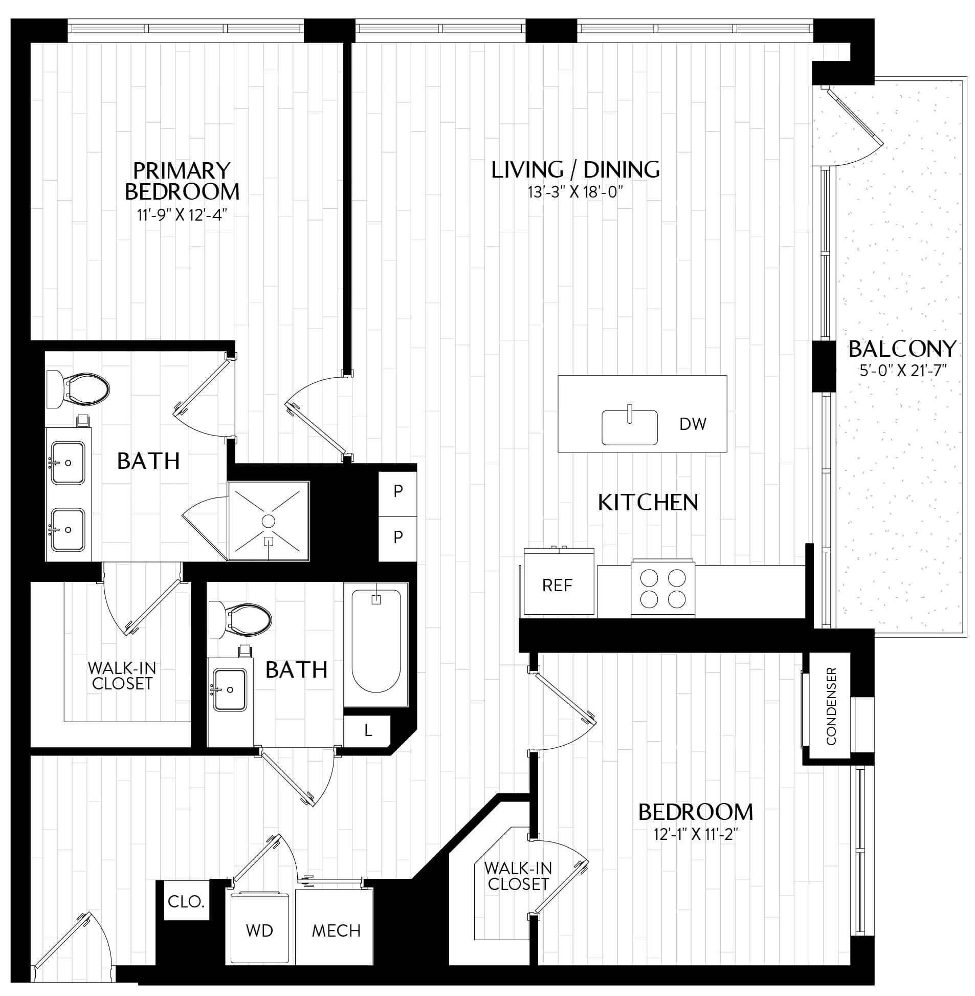 Floor Plan Image of Apartment Apt 0702