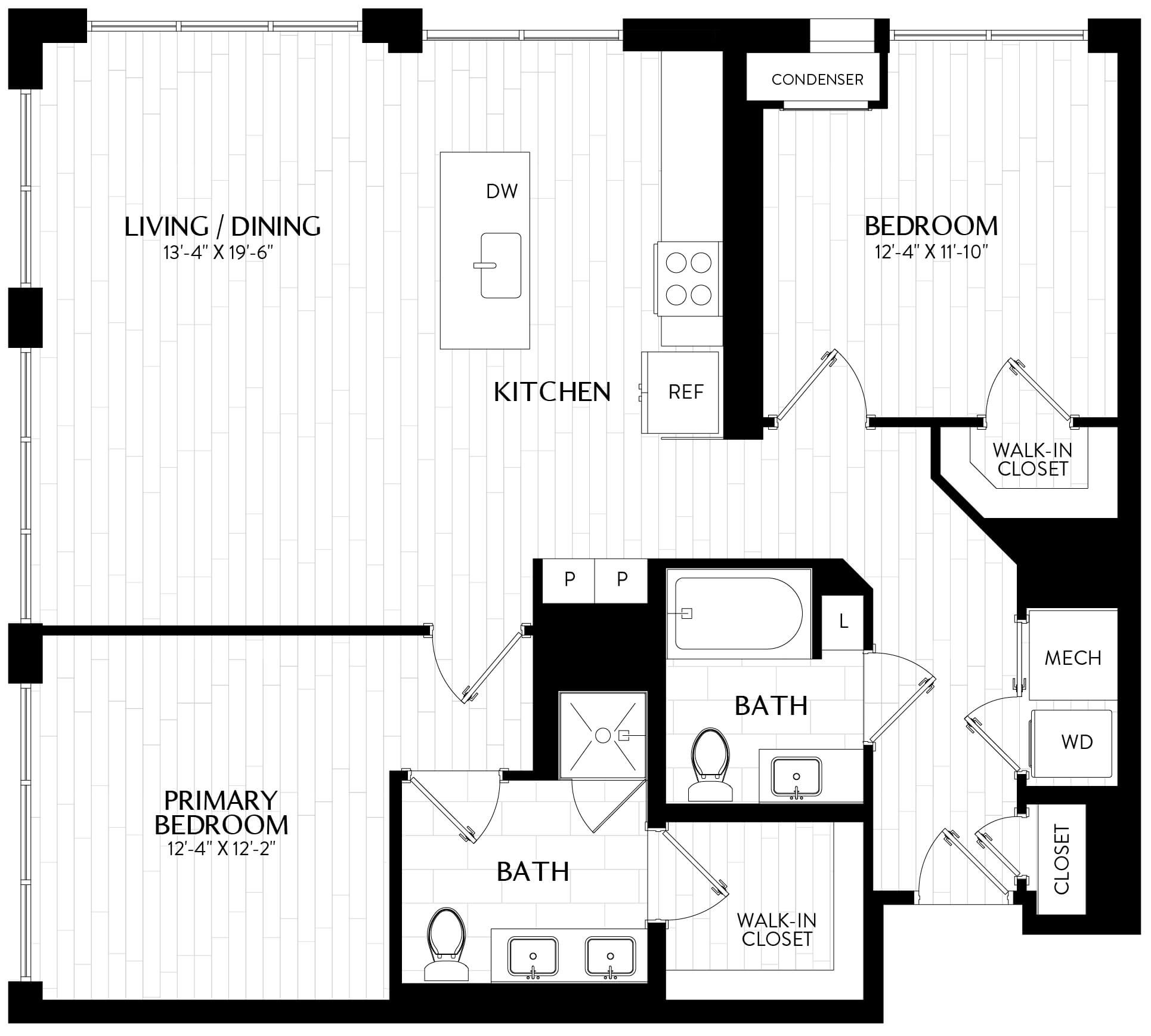 Floor Plan Image of Apartment Apt 0136