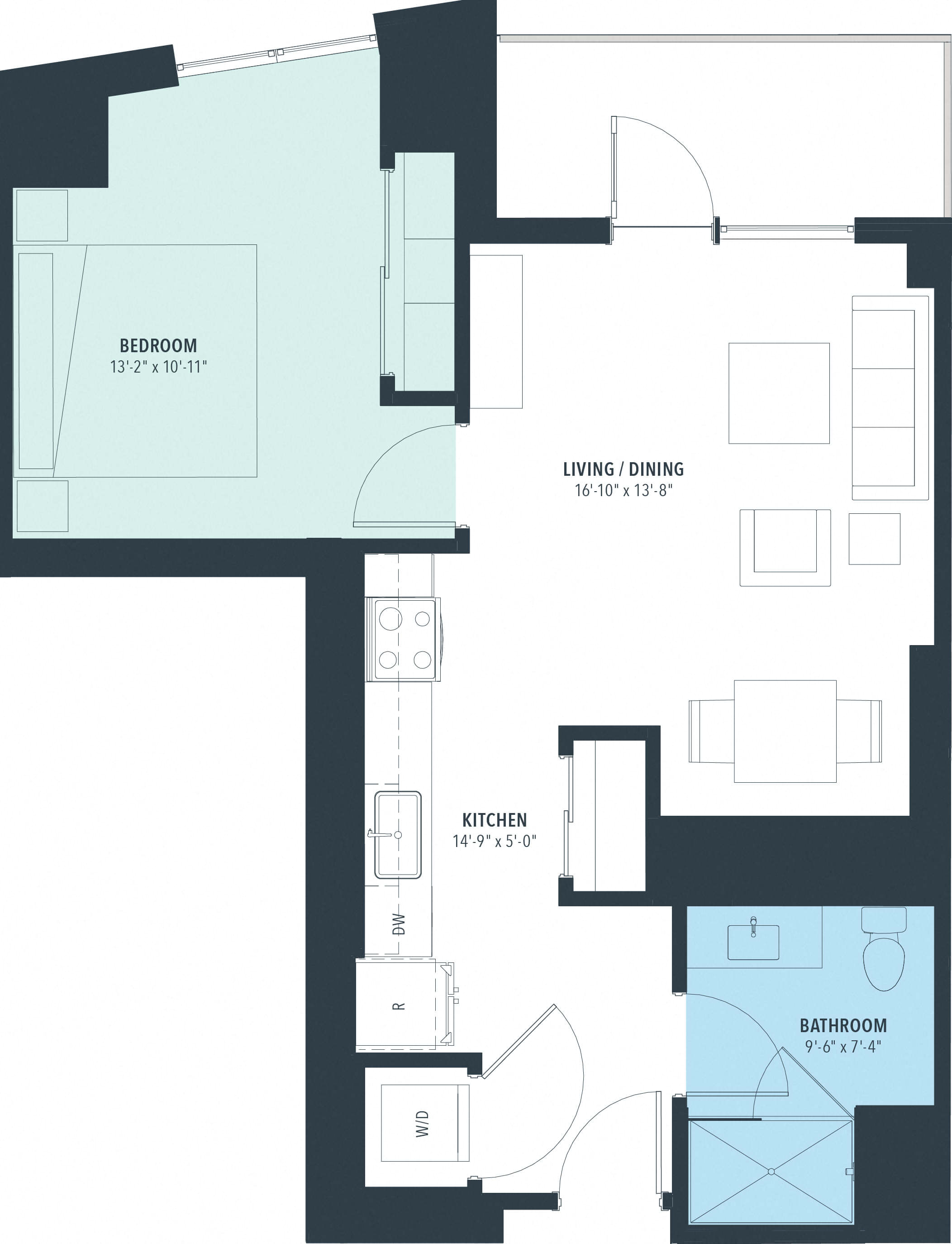 Floor Plan Image of Apartment Apt 1107