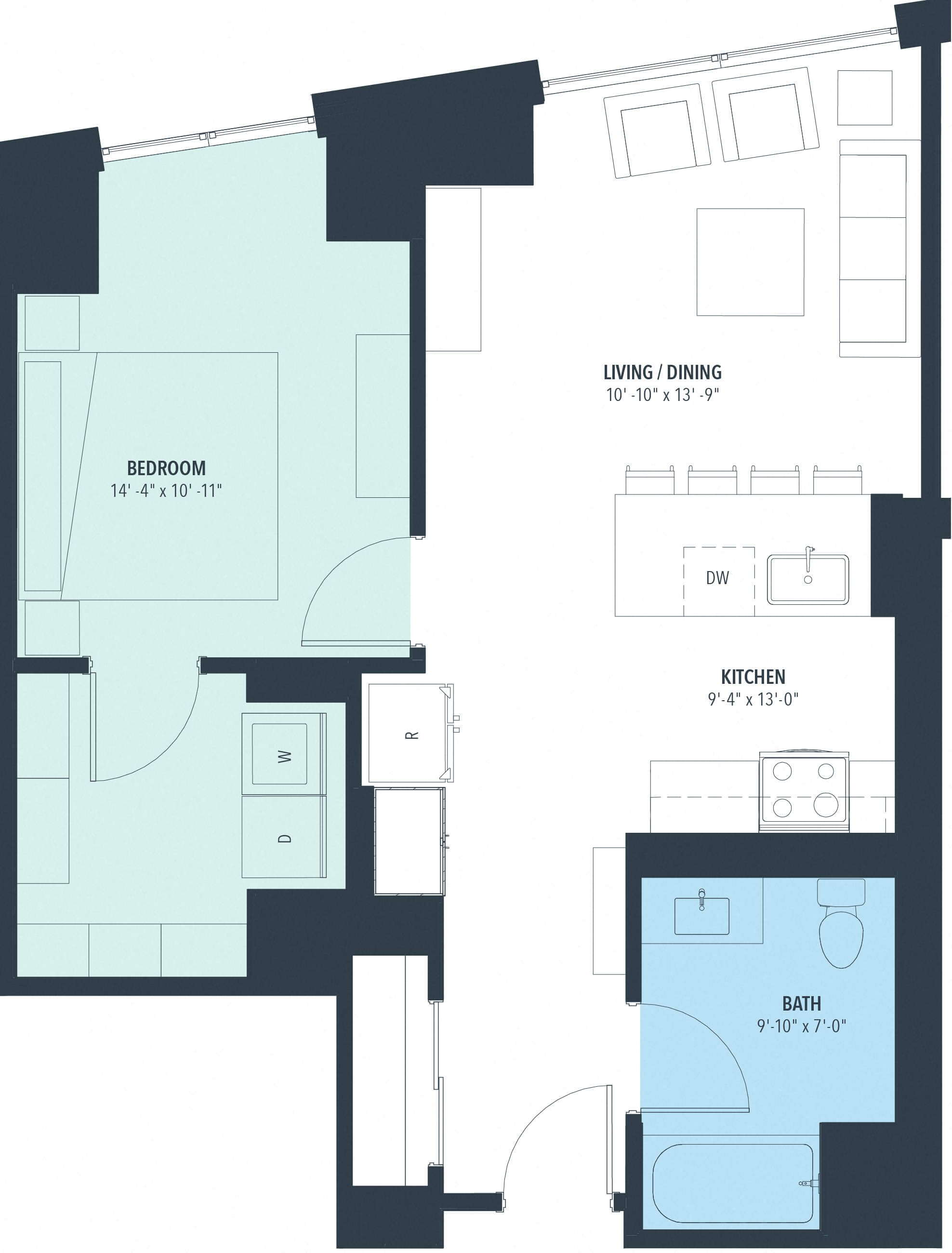 Floor Plan Image of Apartment Apt 1109
