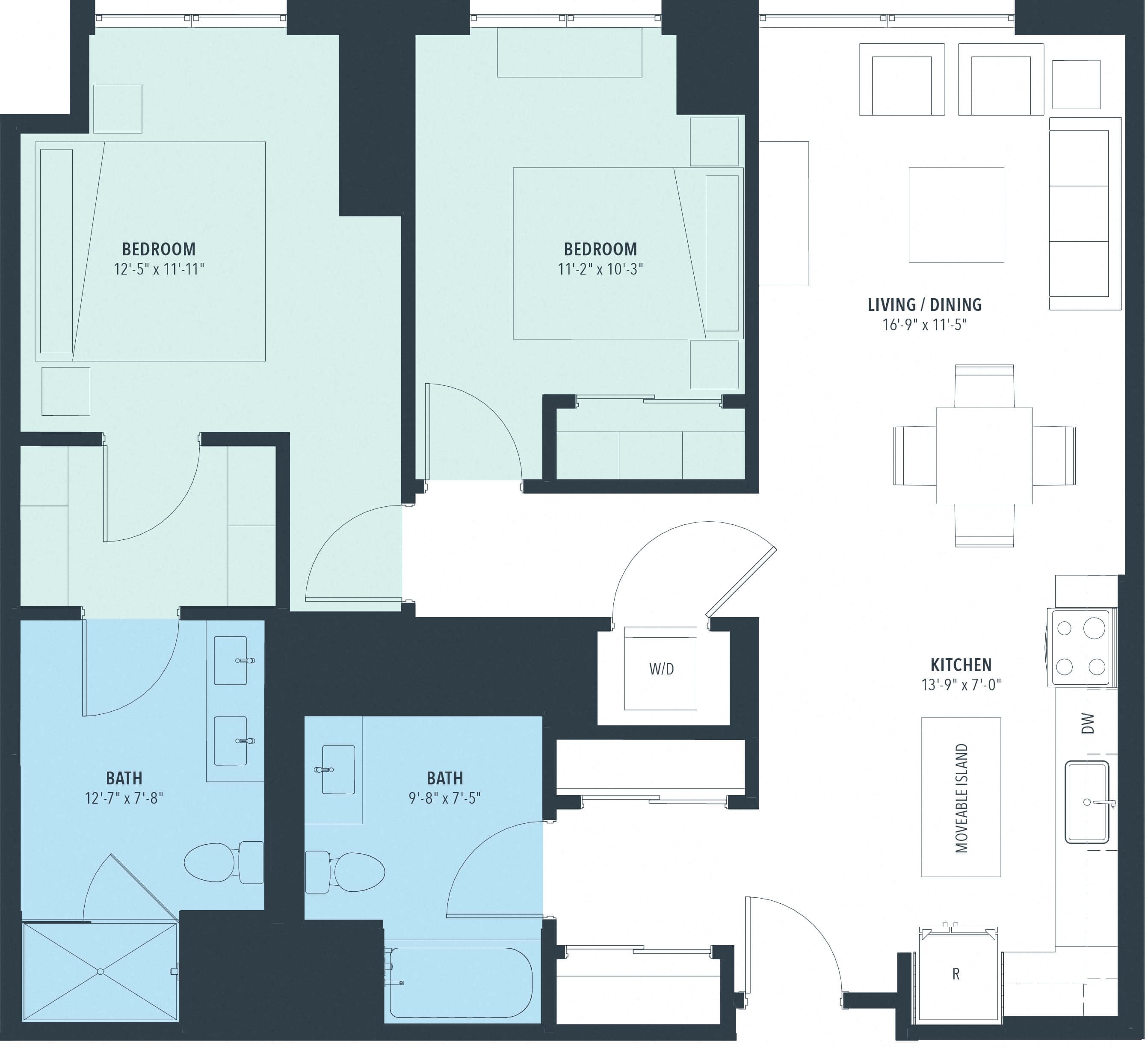 Floor Plan Image of Apartment Apt 1114