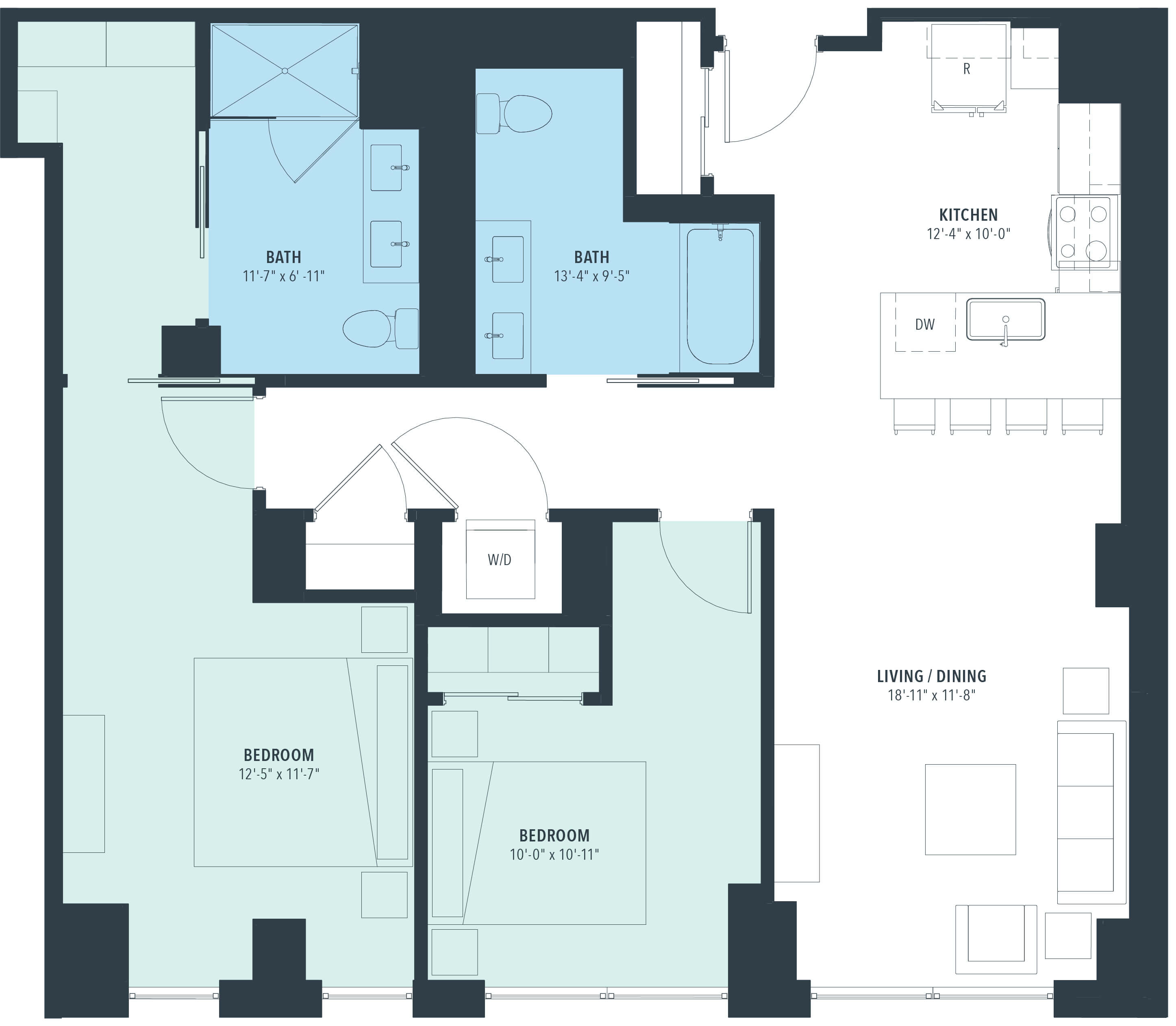 Floor Plan Image of Apartment Apt 1108