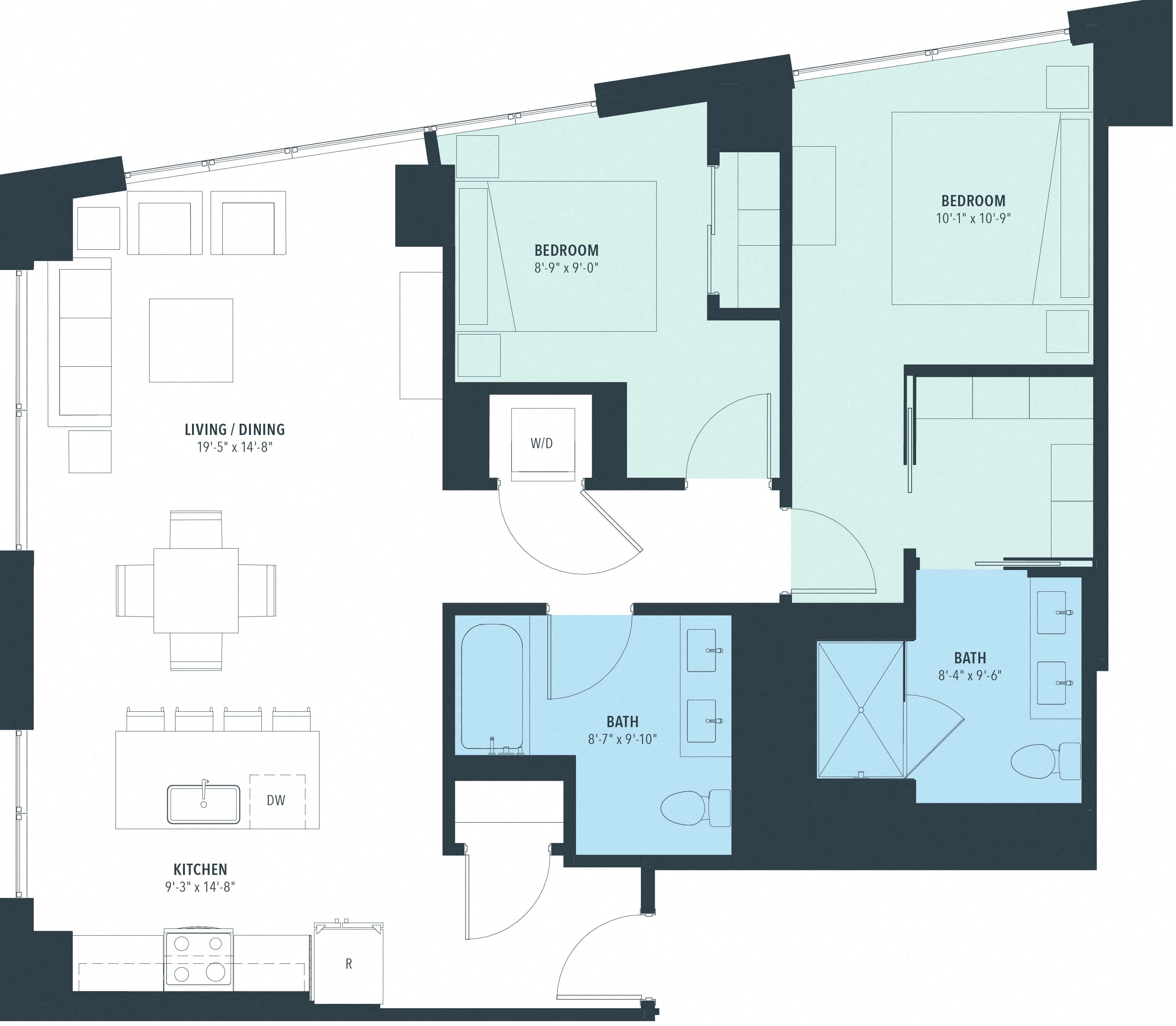 Floor Plan Image of Apartment Apt 1113