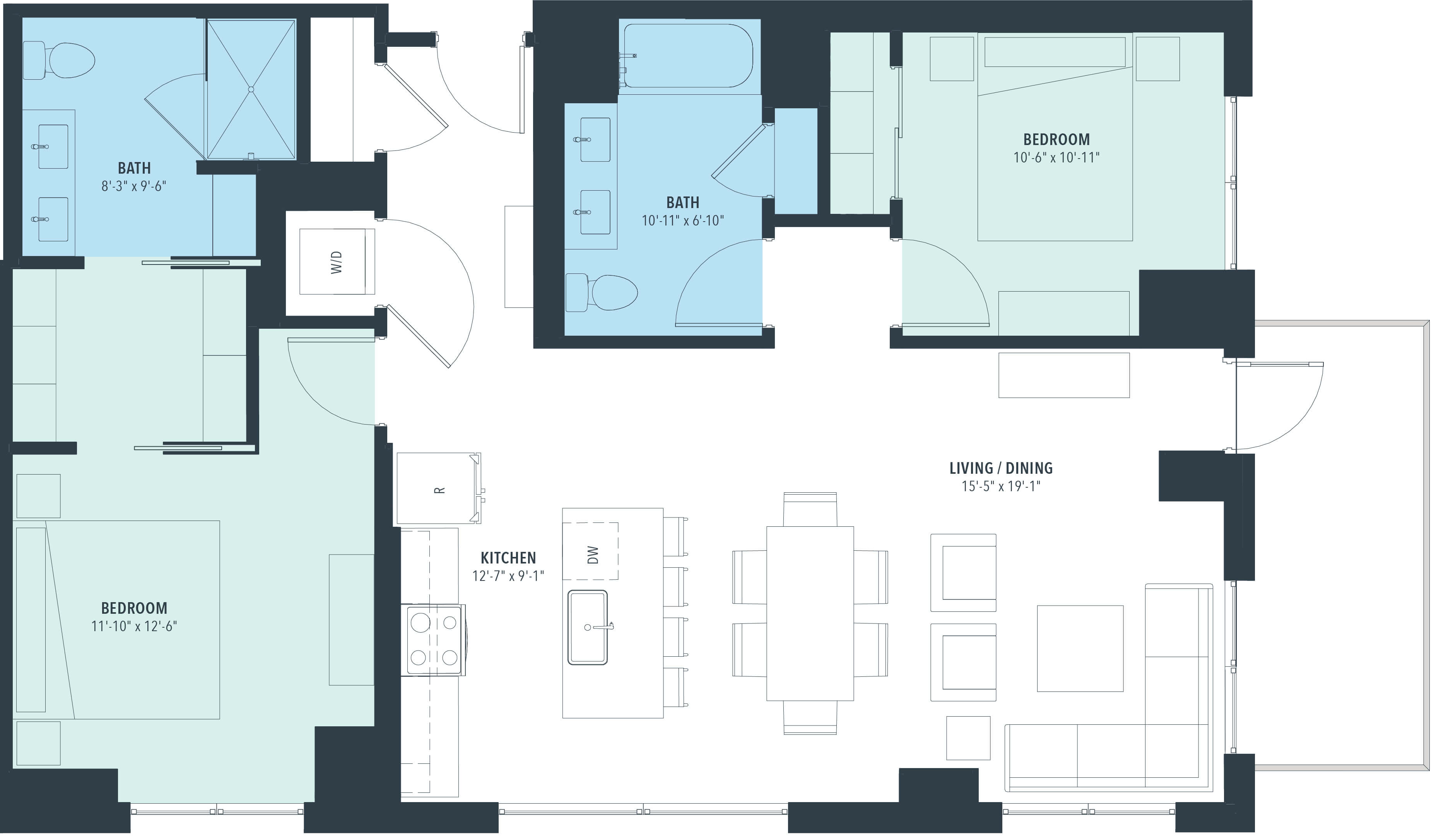 Floor Plan Image of Apartment Apt 0620