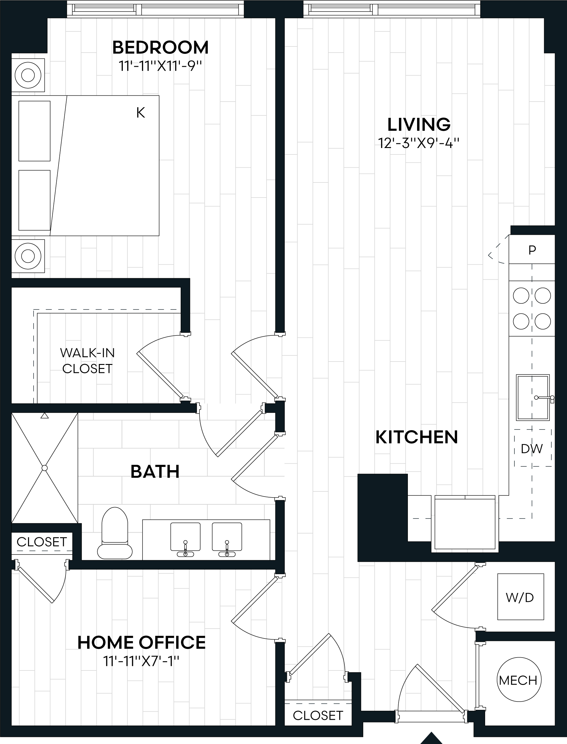 1 Bed/1 Bath Den-1B3