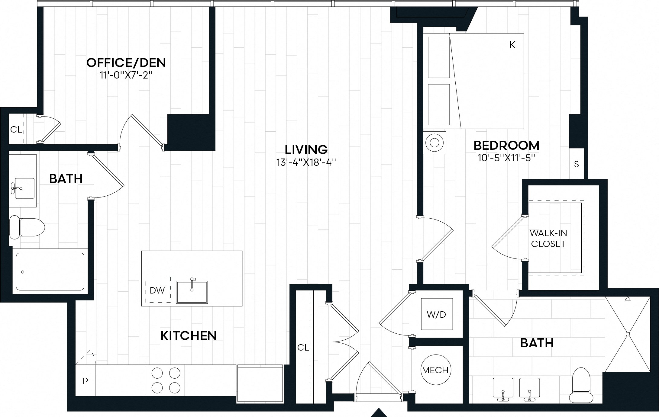 1 Bed/1 Bath Den-1G2