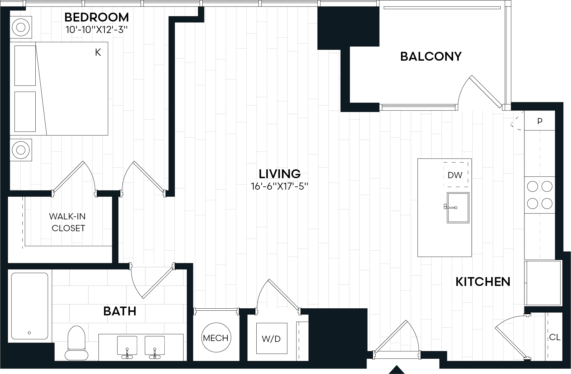 1 Bed/1 Bath-1H