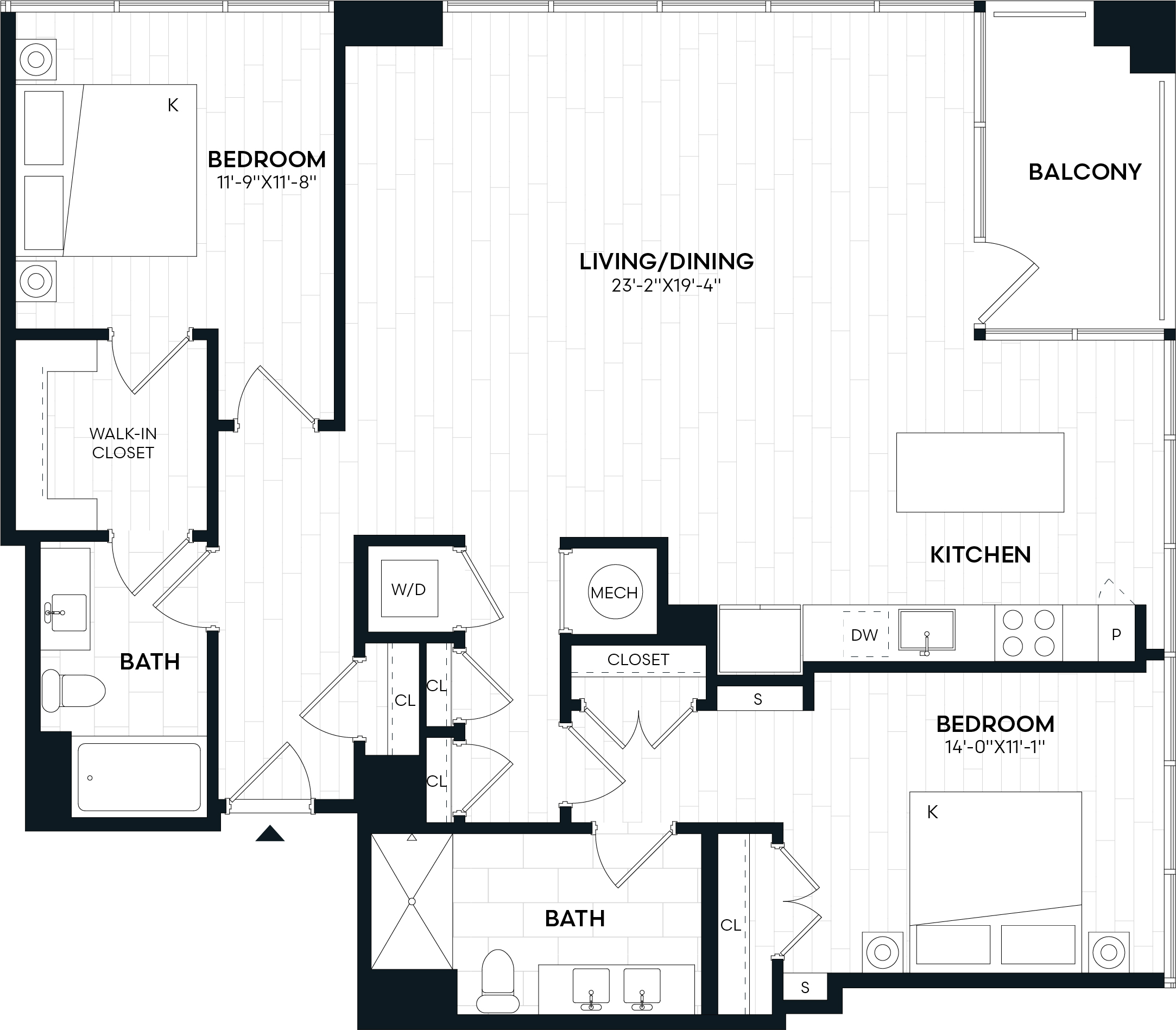 2 Bed/2 Bath-2N