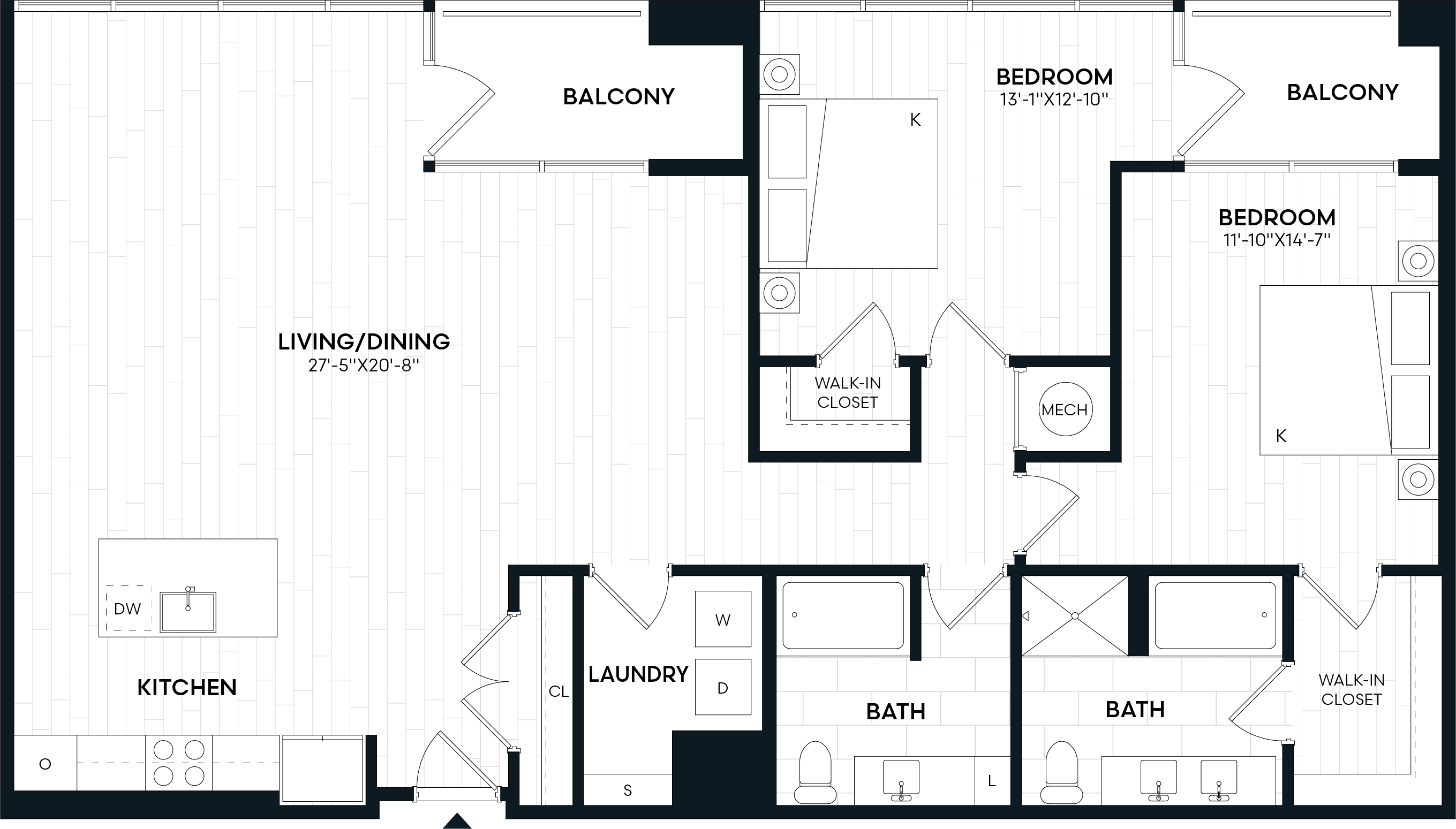 2 Bed/2 Bath-2U_P
