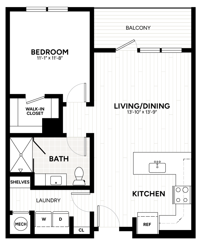 Floor Plan Image of Apartment Apt 1218