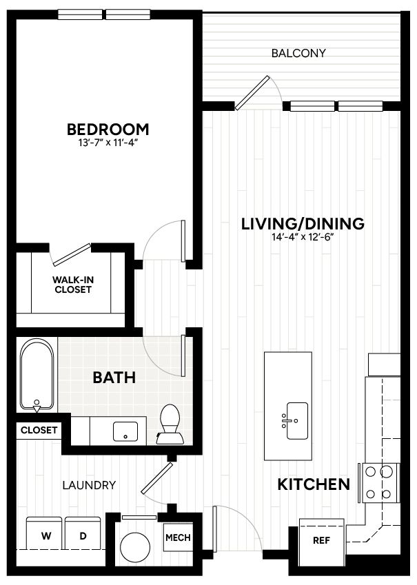 Floor Plan Image of Apartment Apt 1208