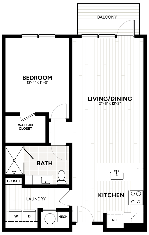 Floor Plan Image of Apartment Apt 1217