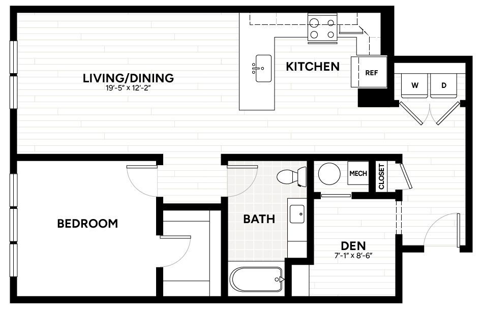 Floor Plan Image of Apartment Apt 1254