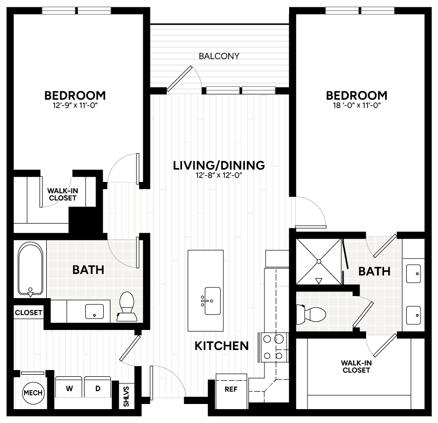 Floor Plan Image of Apartment Apt 1219