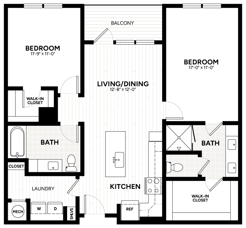 Floor Plan Image of Apartment Apt 1205