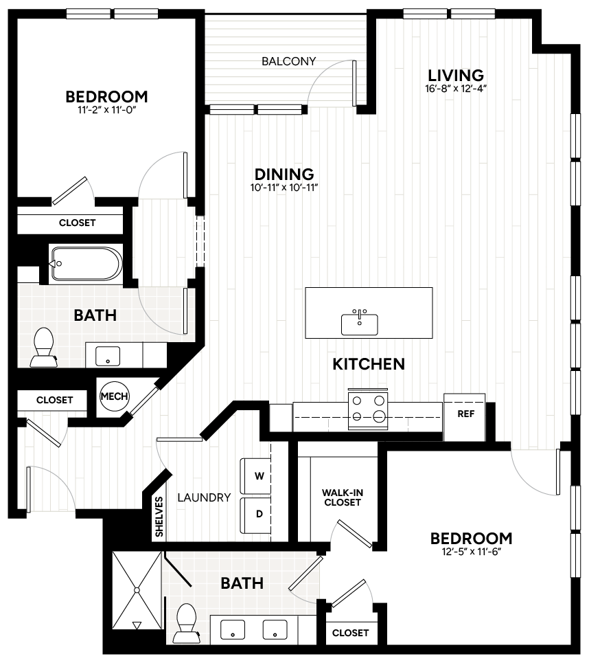 Floor Plan Image of Apartment Apt 1411