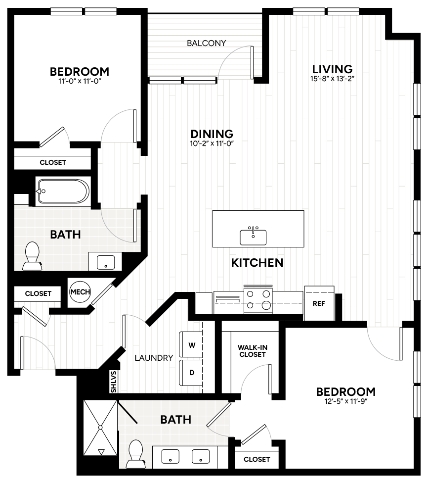 Floor Plan Image of Apartment Apt 1224