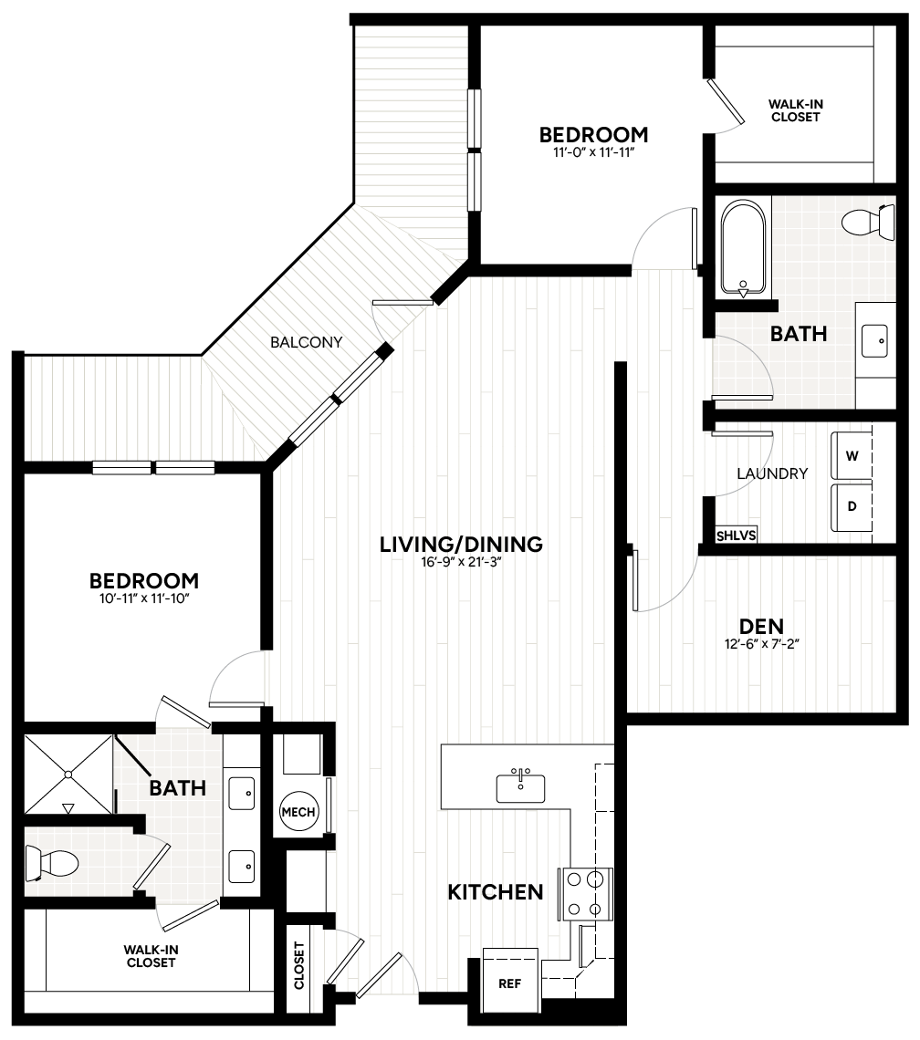 Floor Plan Image of Apartment Apt 1216