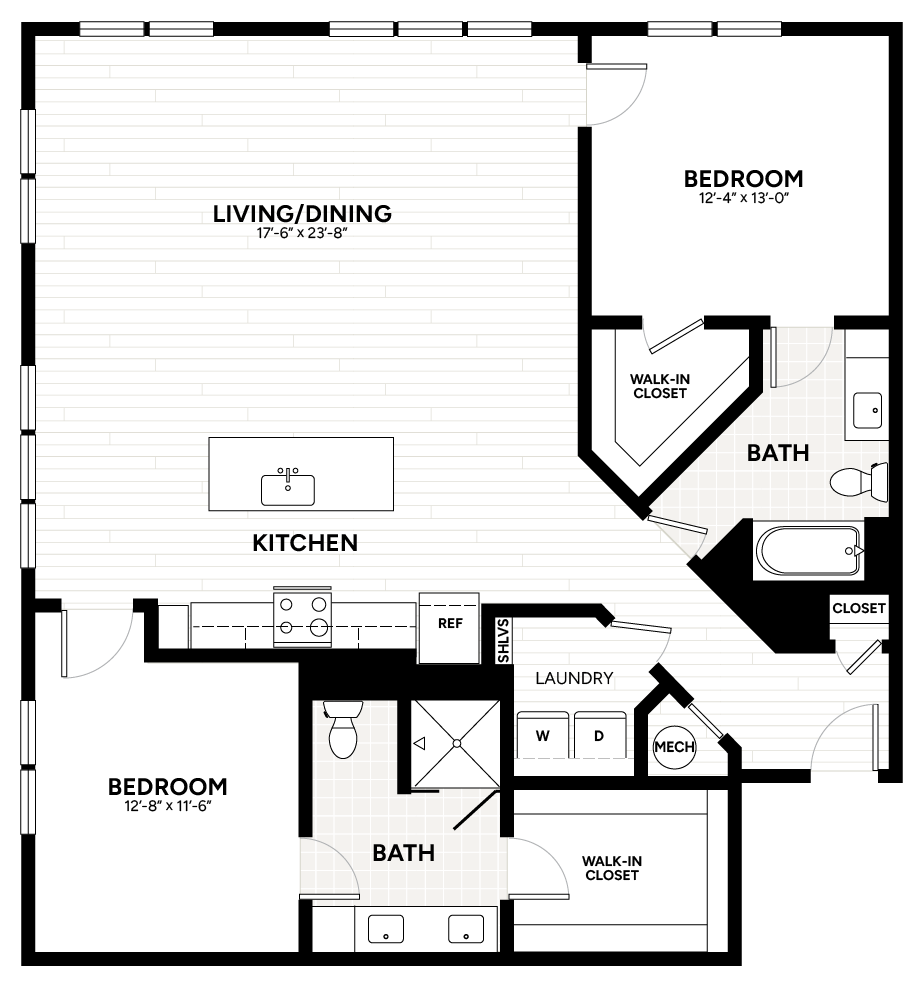 Floor Plan Image of Apartment Apt 2307