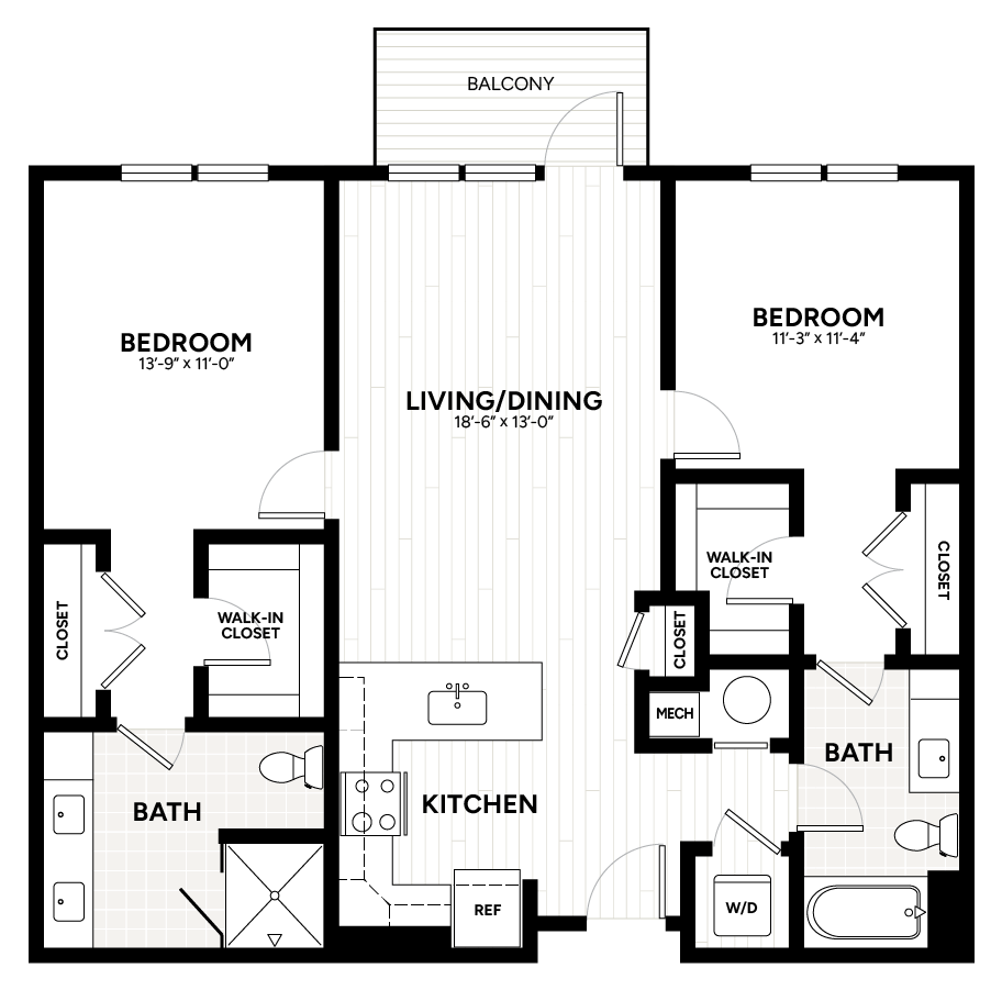 Floor Plan Image of Apartment Apt 1203