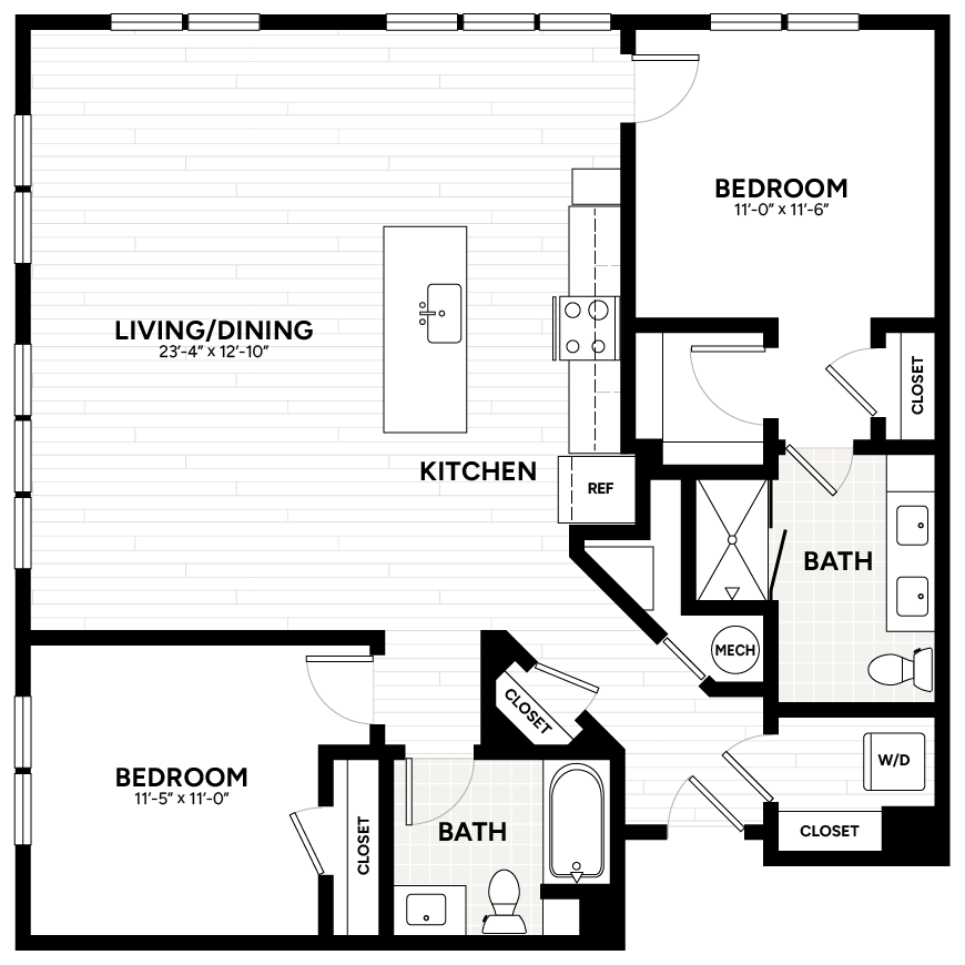 Floor Plan Image of Apartment Apt 1361