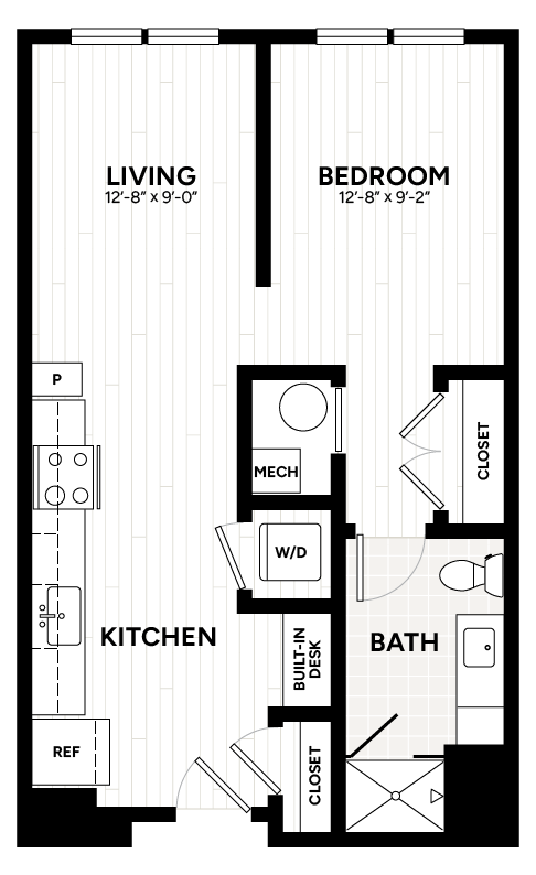 Floor Plan Image of Apartment Apt 1206