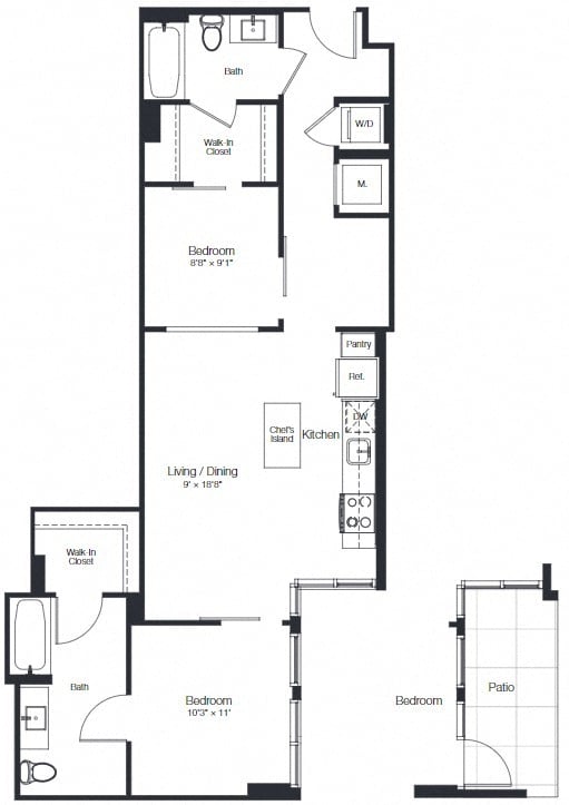 Floor Plan Image of Apartment Apt 0225