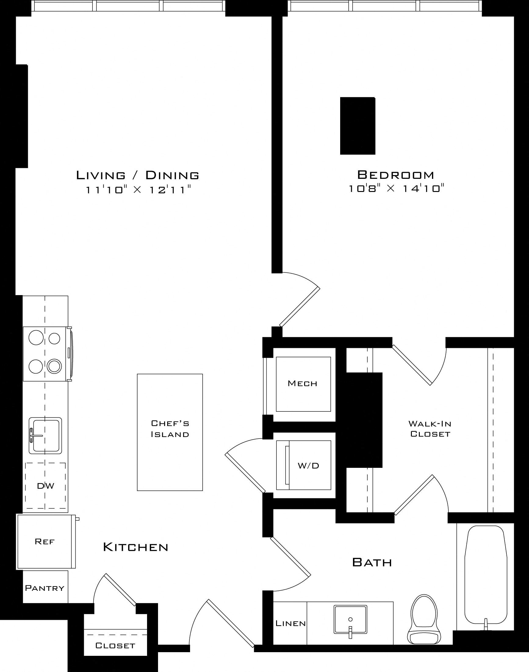 Floor Plan Image of Apartment Apt 0317