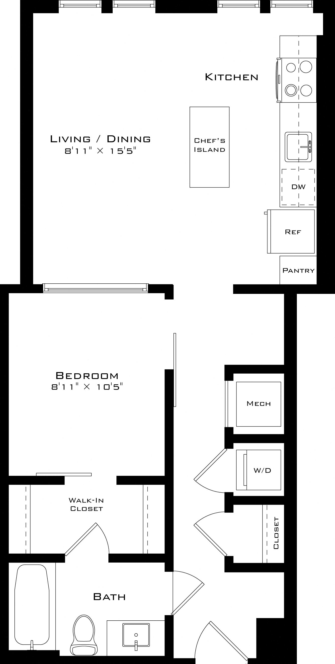 Floor Plan Image of Apartment Apt 0632