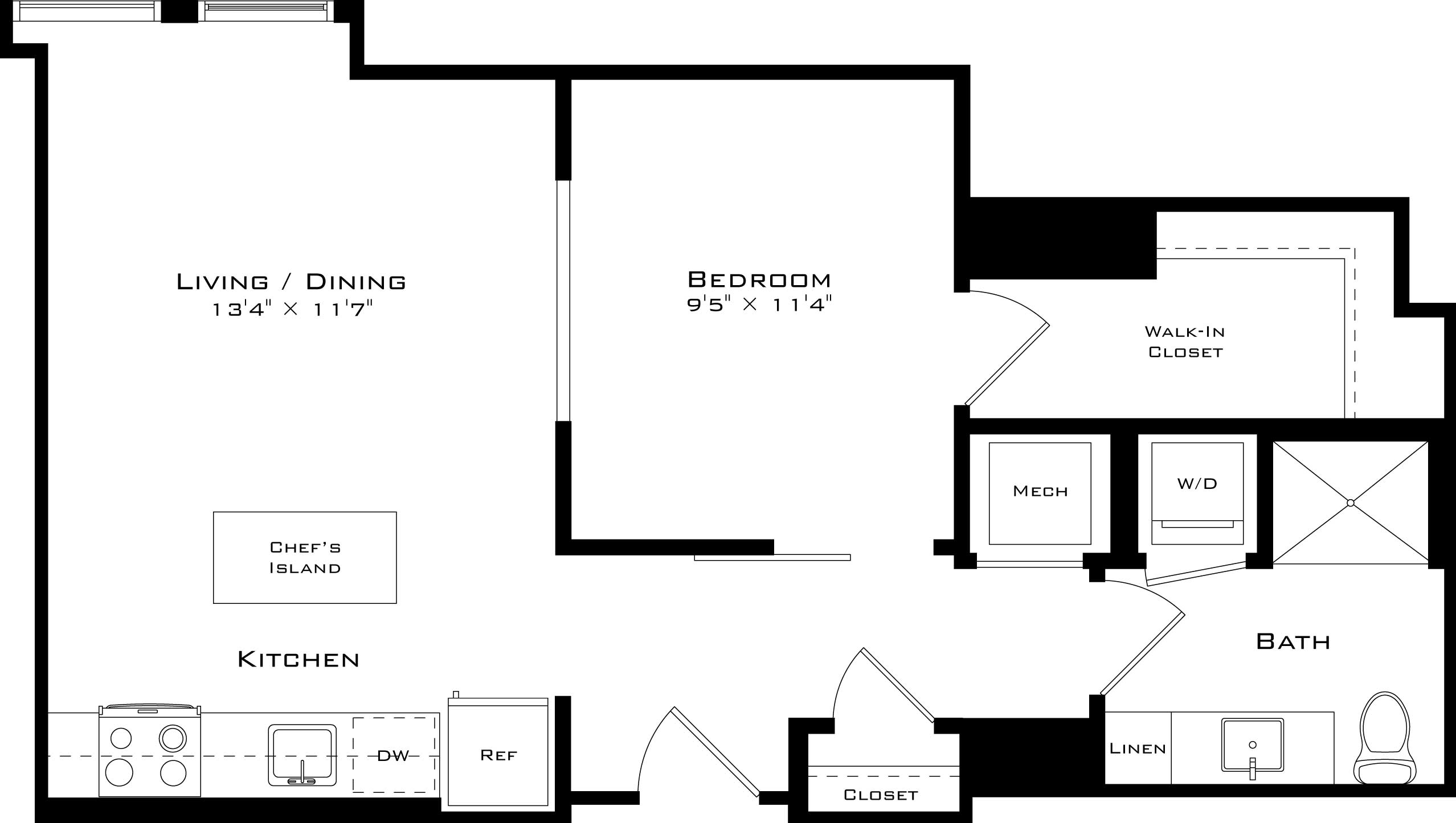 Floor Plan Image of Apartment Apt 1129