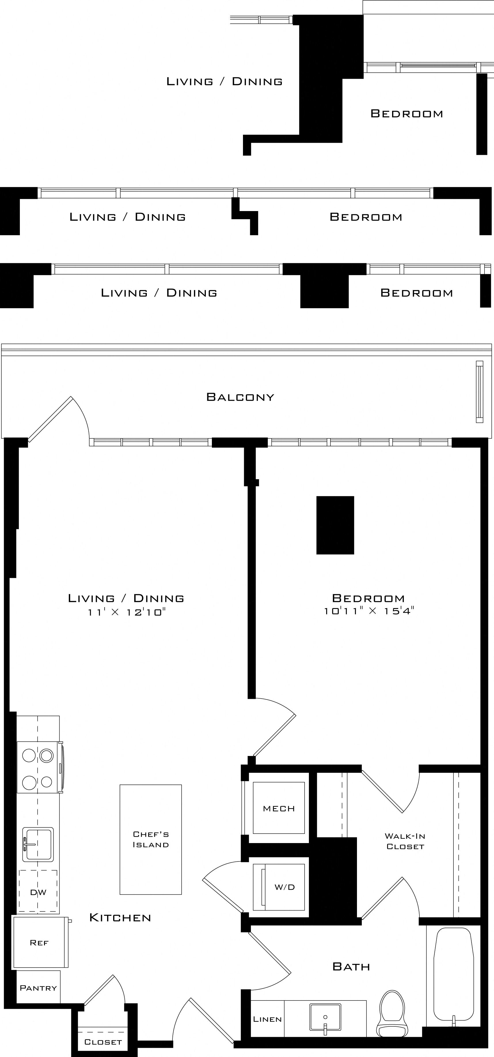 Floor Plan Image of Apartment Apt 1215