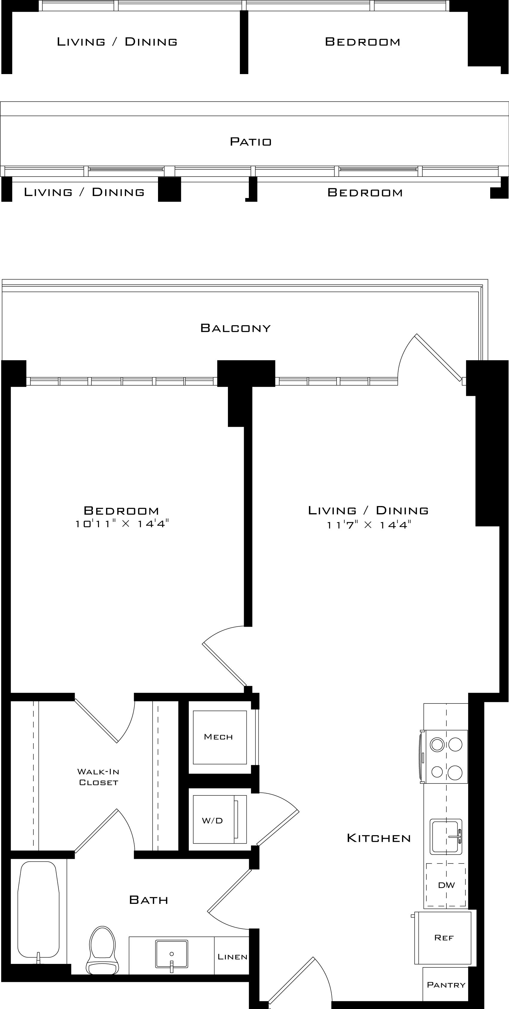 Floor Plan Image of Apartment Apt 1212