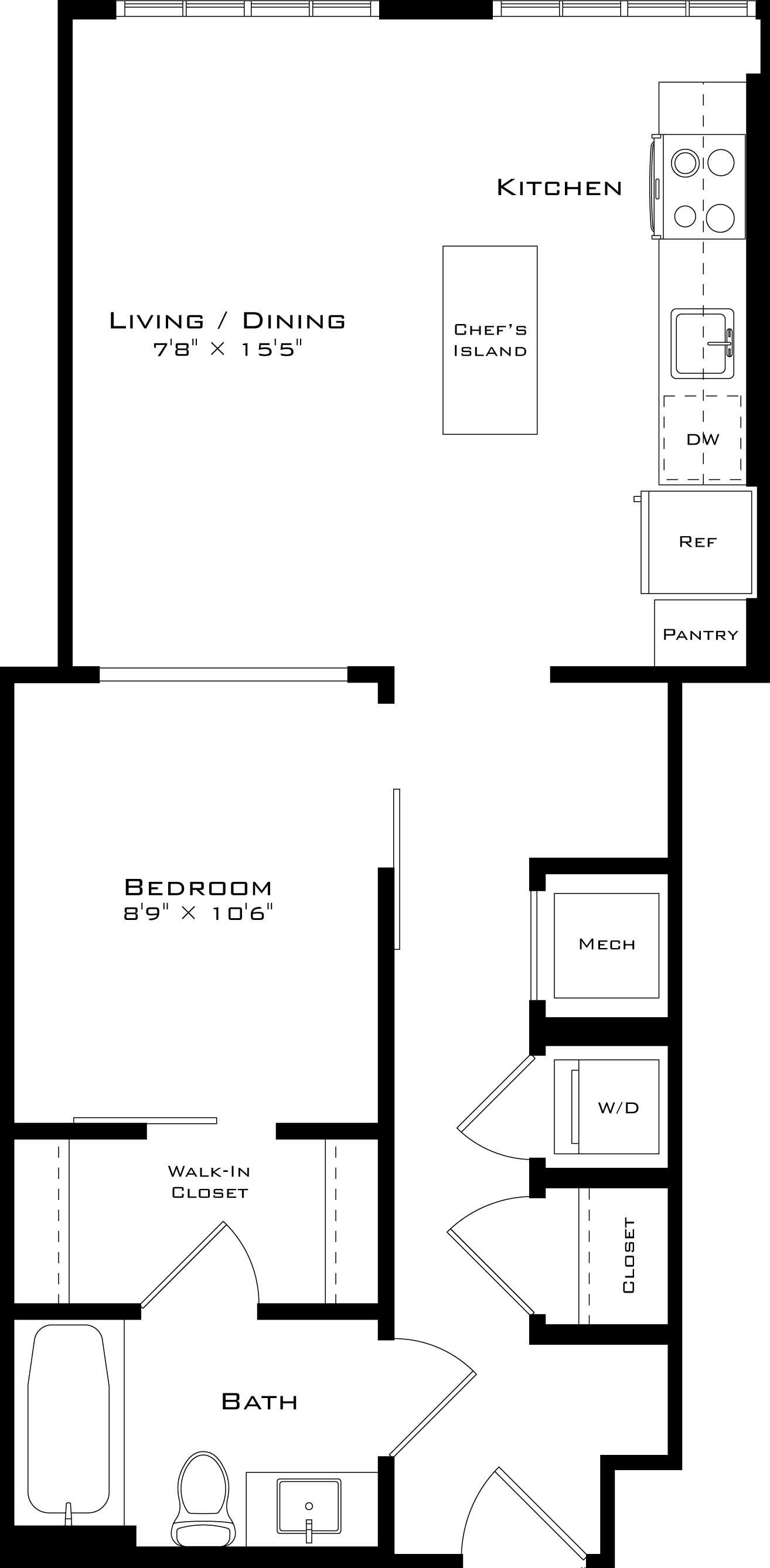 Floor Plan Image of Apartment Apt 0732