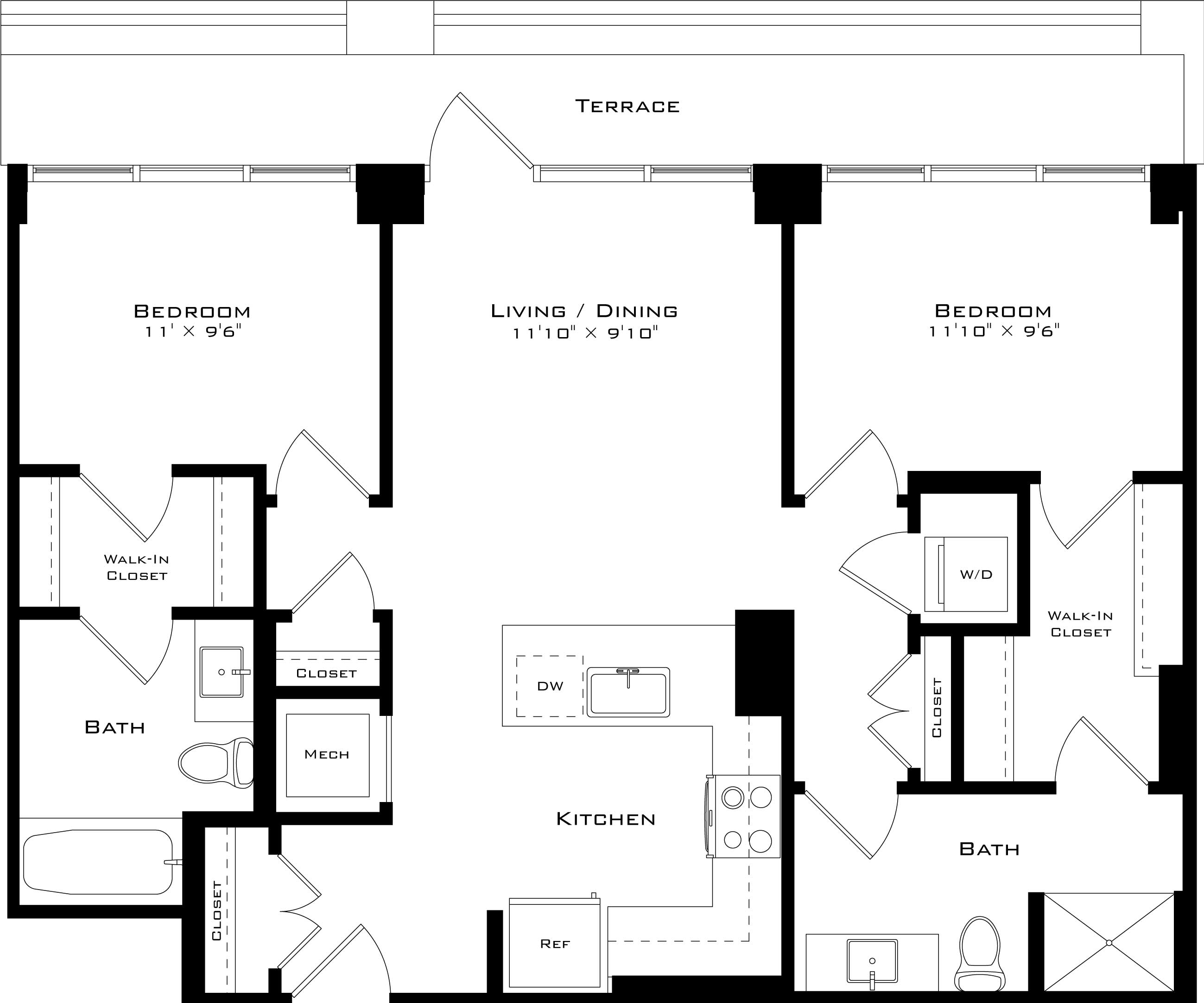 Floor Plan Image of Apartment Apt 1321