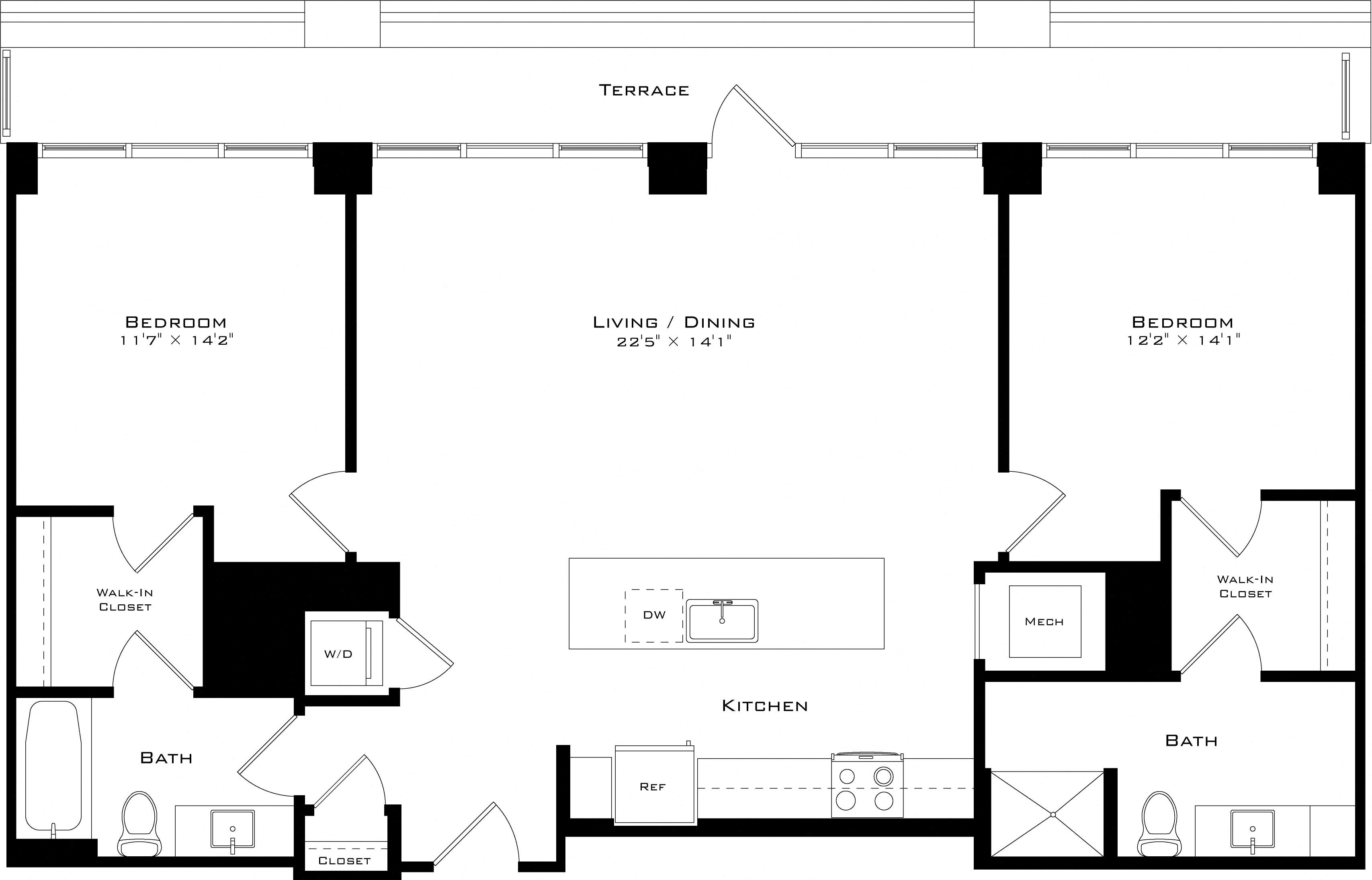 Floor Plan Image of Apartment Apt 1310