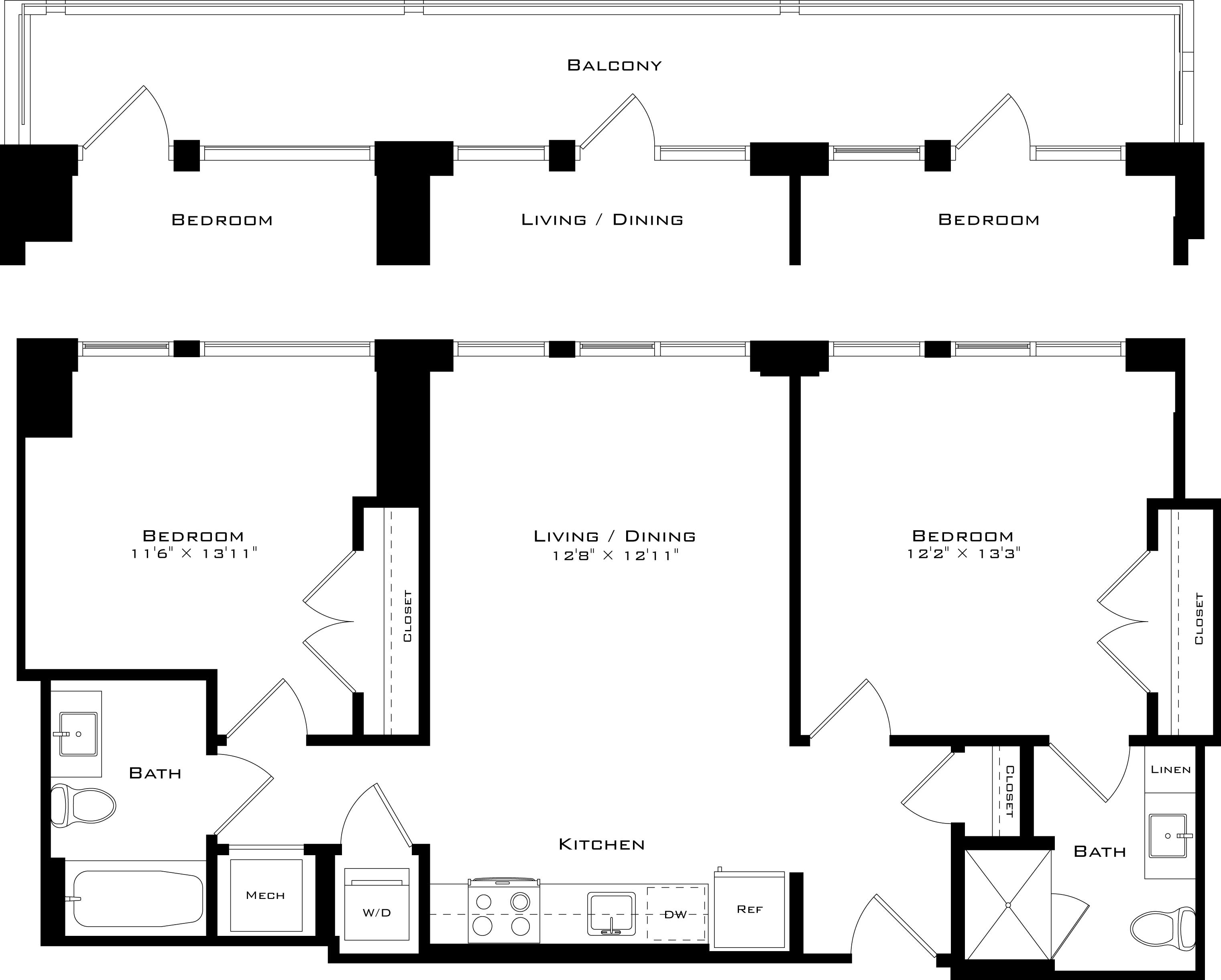 Floor Plan Image of Apartment Apt 0702