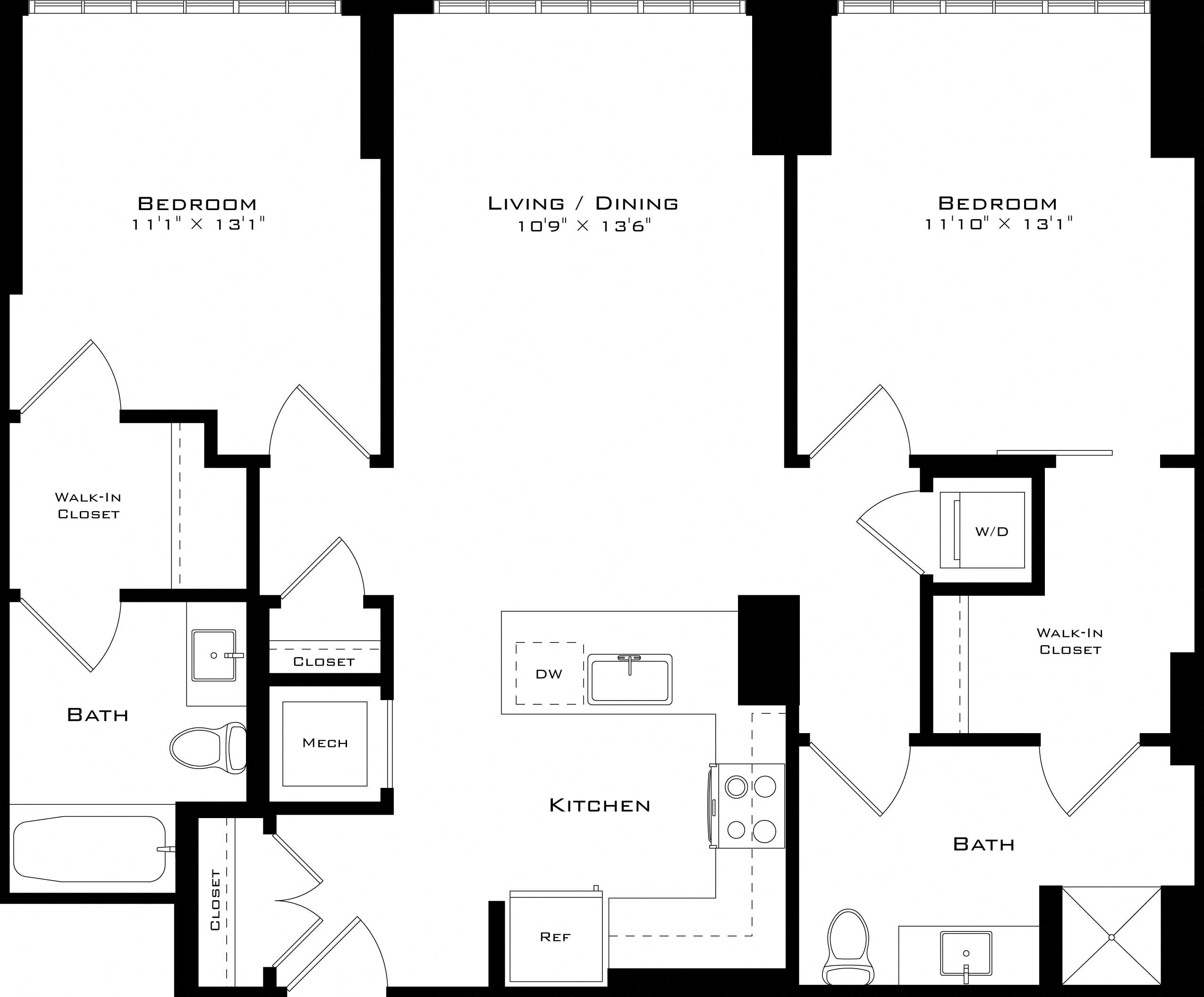 Floor Plan Image of Apartment Apt 0921