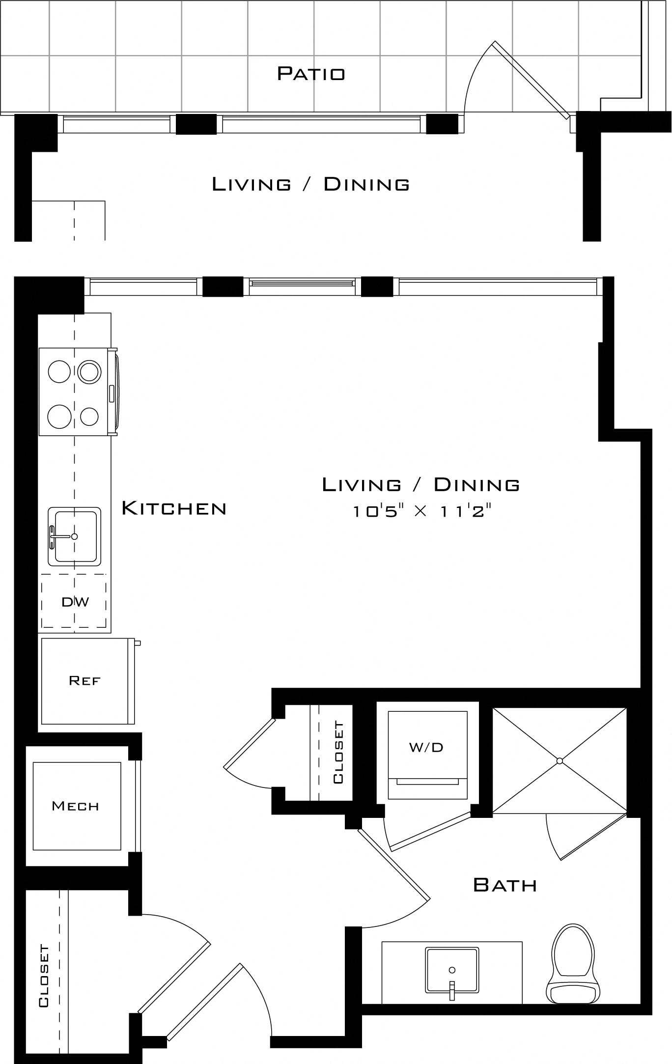 Floor Plan Image of Apartment Apt 1326