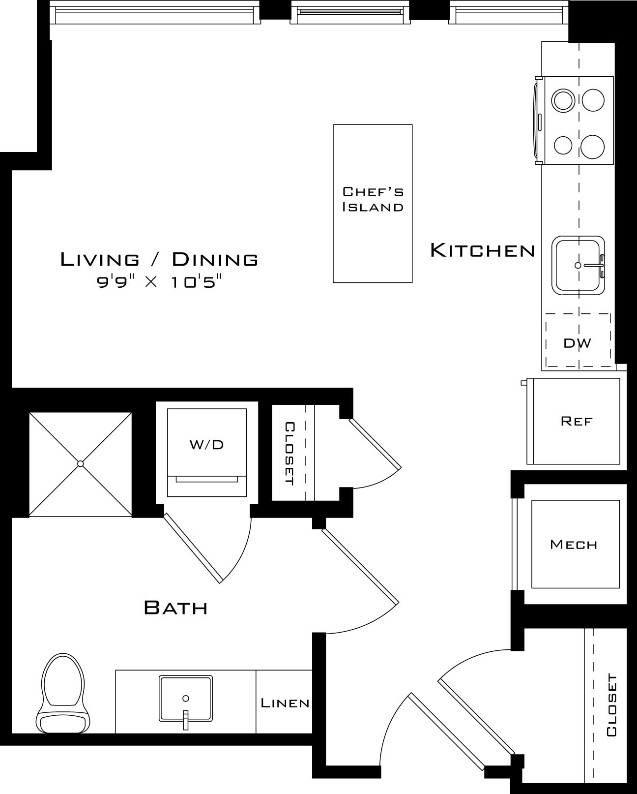 Floor Plan Image of Apartment Apt 1004