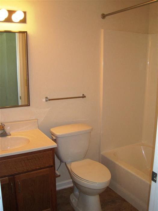Bathroom, toilet, shower bath, vanity and sink