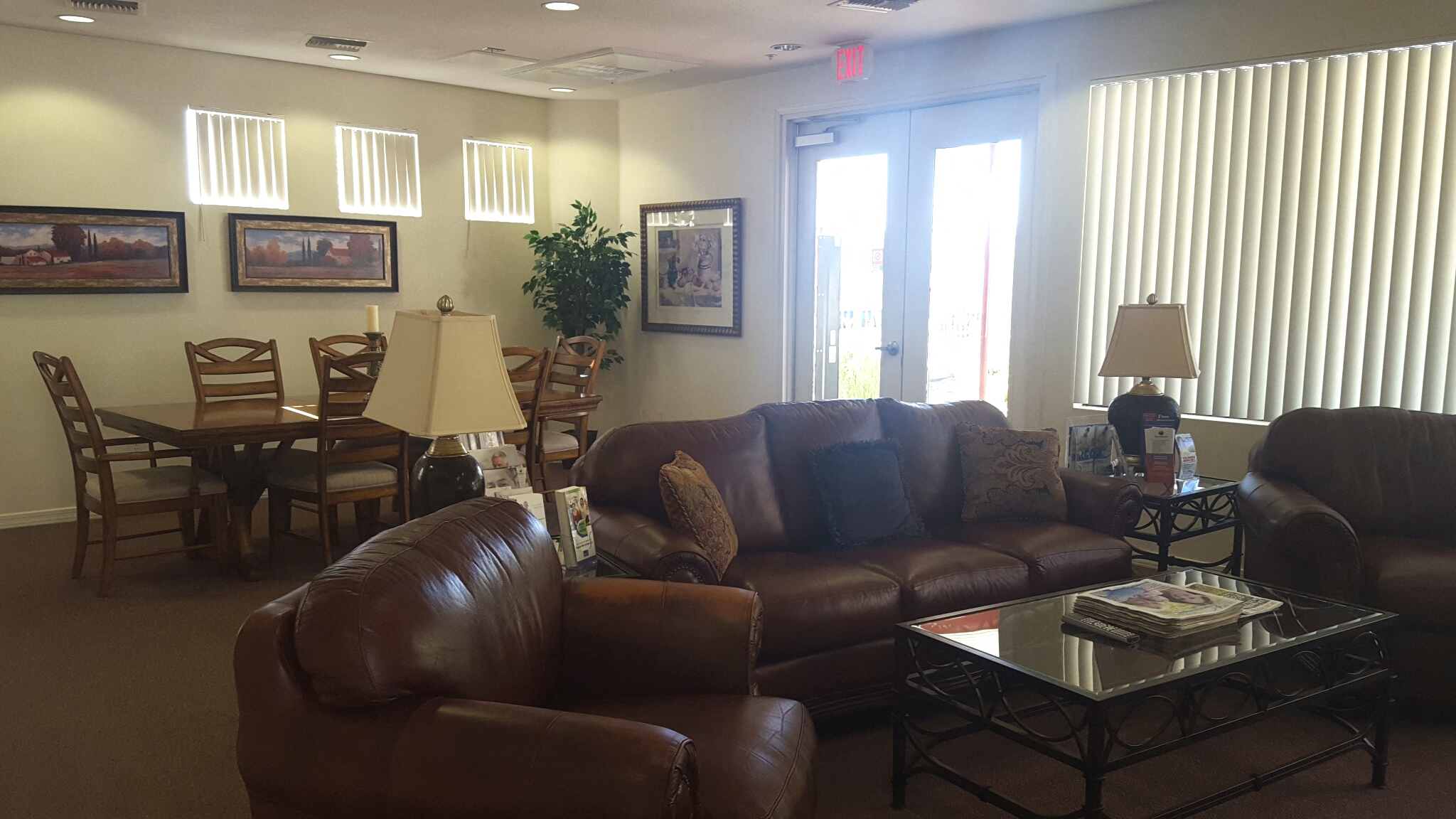Shared interior space at Ladera del Norte.