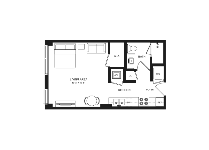 Joule House Wynwood Studio-S1 floor plan