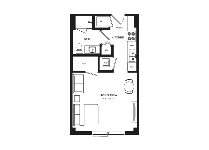 Joule House Wynwood Studio-S3A floor plan