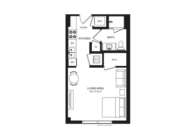 Joule House Wynwood Studio-S3B floor plan